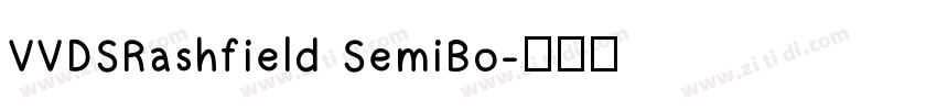 VVDSRashfield SemiBo字体转换